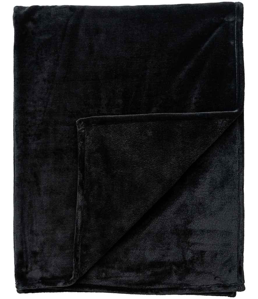 Brand Lab Large Plush Fleece Blanket - Black