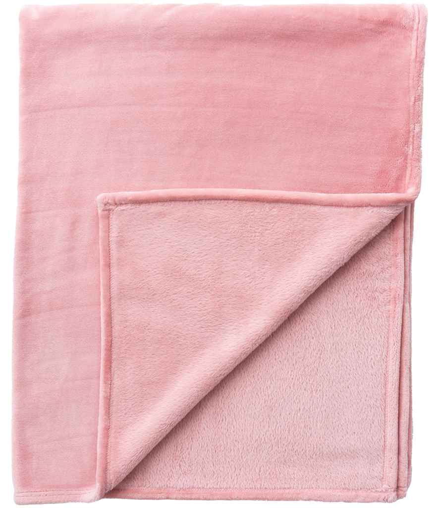 Brand Lab Large Plush Fleece Blanket - Blush Pink