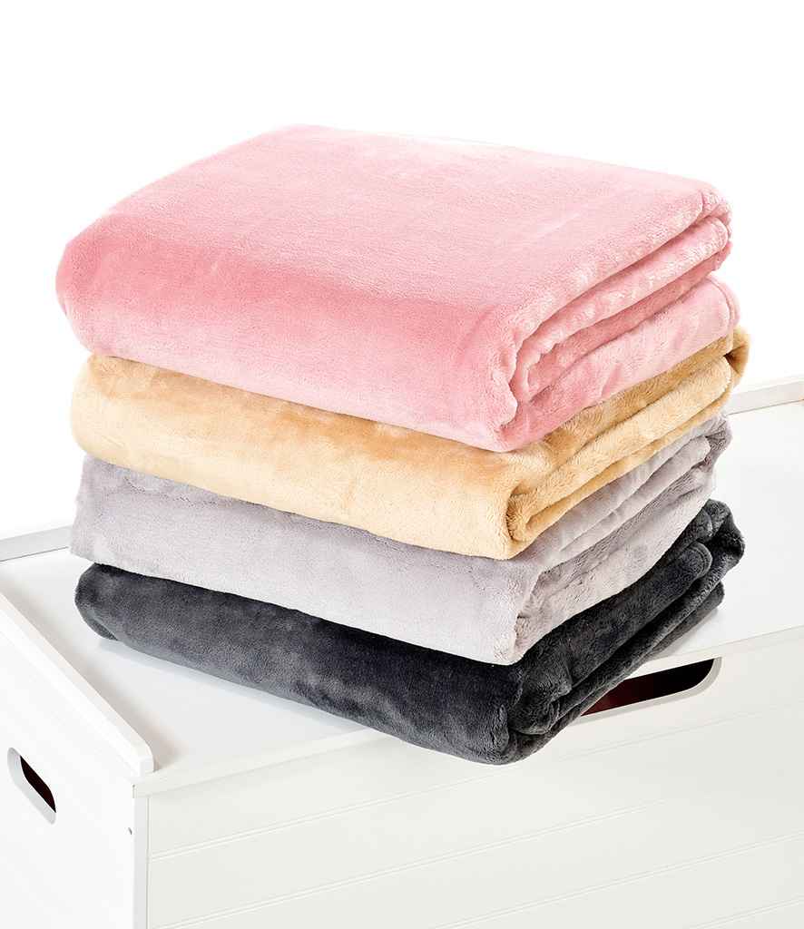Brand Lab Large Plush Fleece Blanket - Charcoal