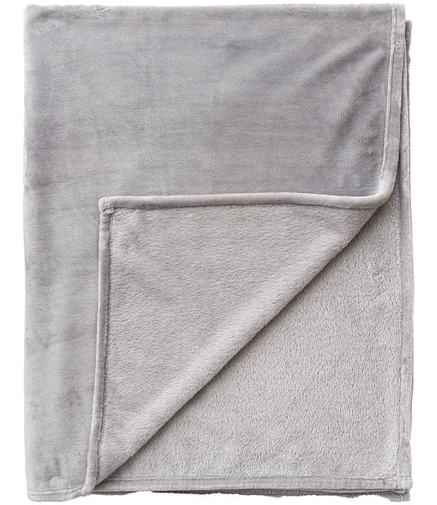 Brand Lab Large Plush Fleece Blanket - Silver Grey