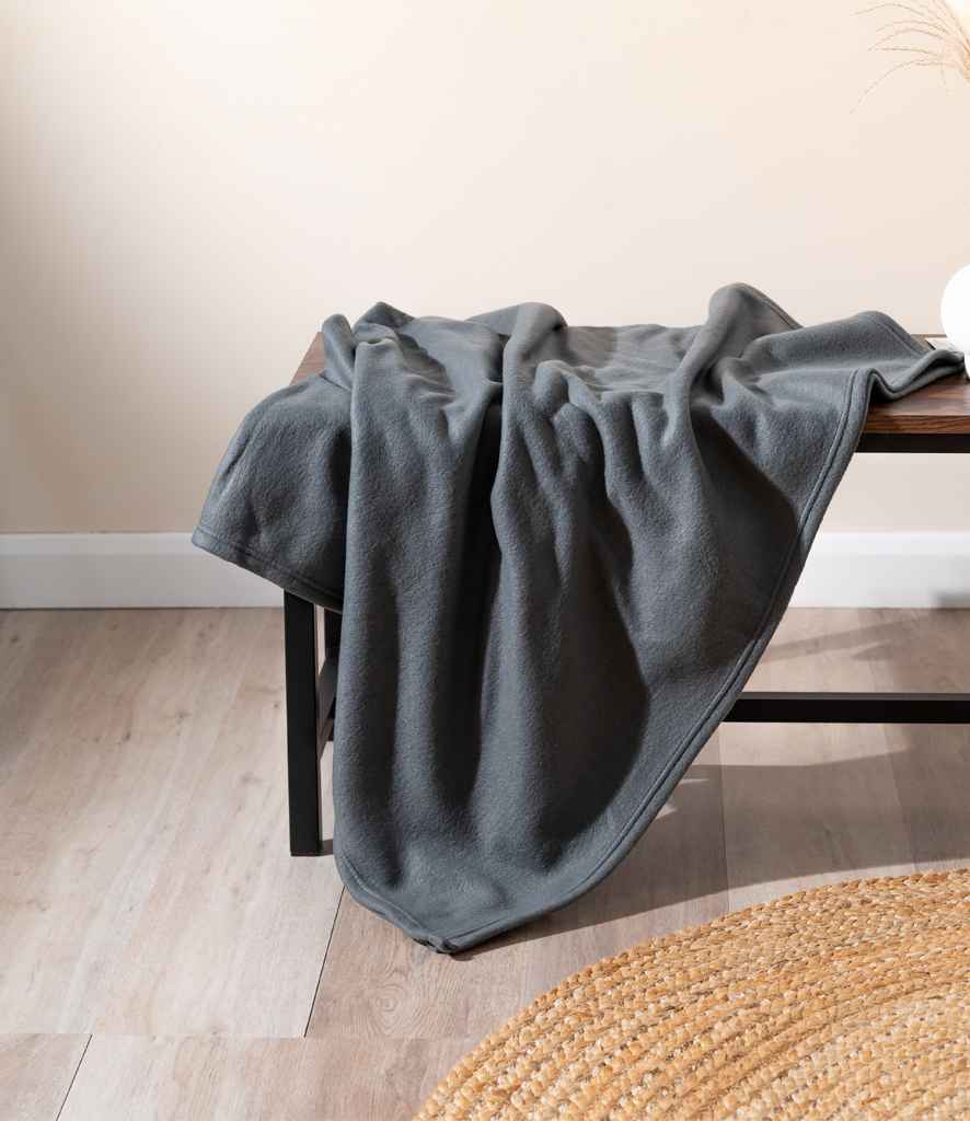 Brand Lab Large Polar Fleece Blanket - Charcoal