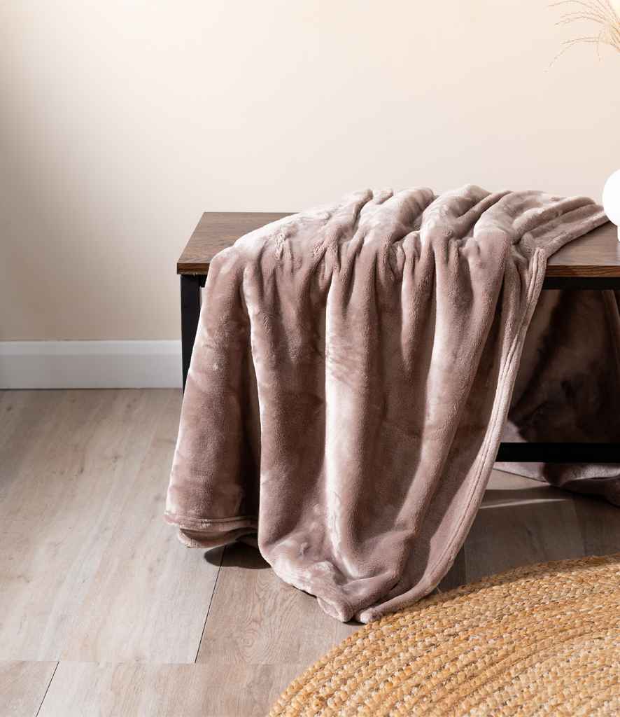 Brand Lab Extra Large Plush Fleece Blanket - Mushroom