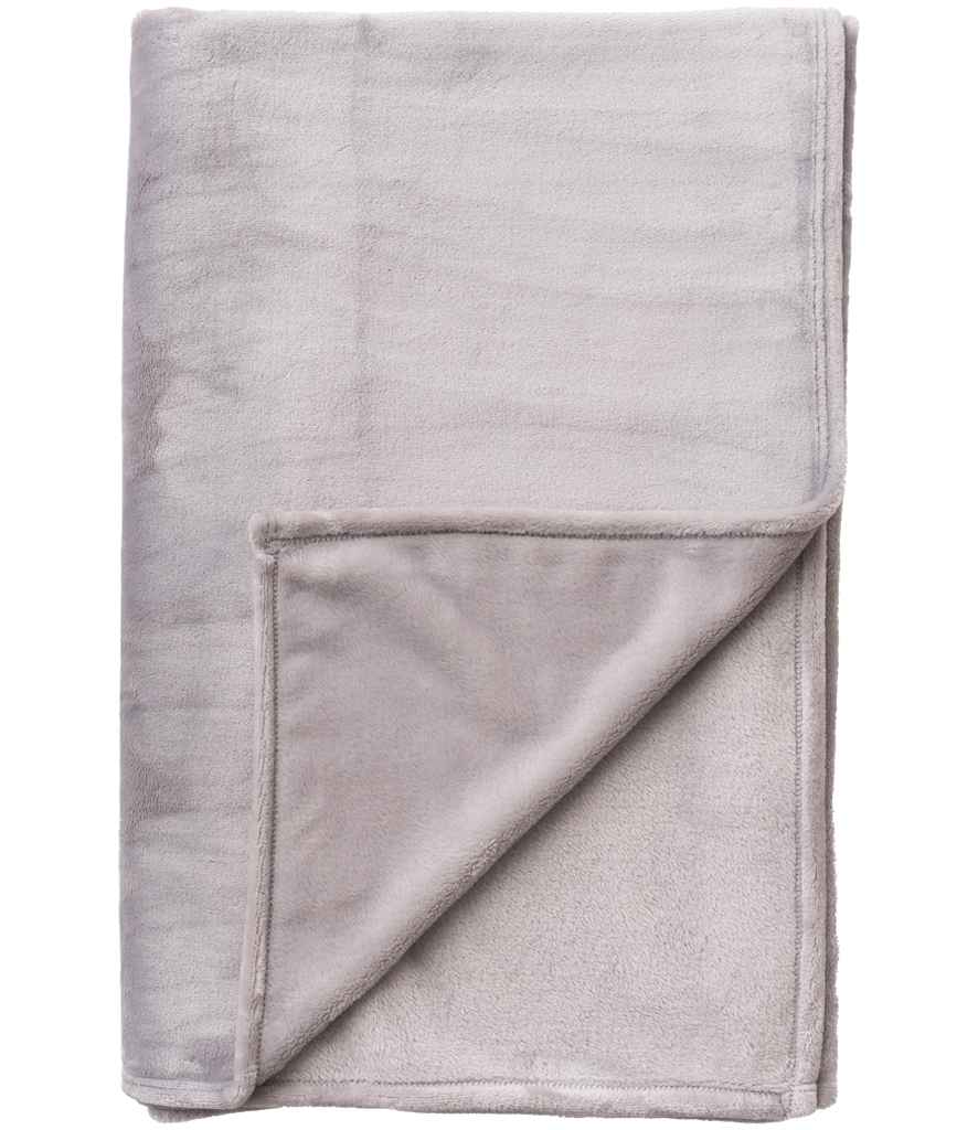Brand Lab Extra Large Plush Fleece Blanket - Silver Grey