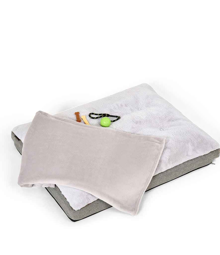 Brand Lab Pet Teddy Fleece Blanket - Silver Grey