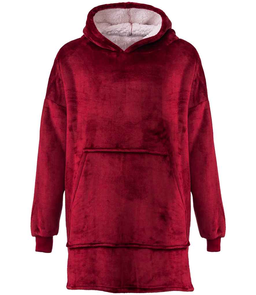 Brand Lab Oversized Hooded Blanket - Burgundy