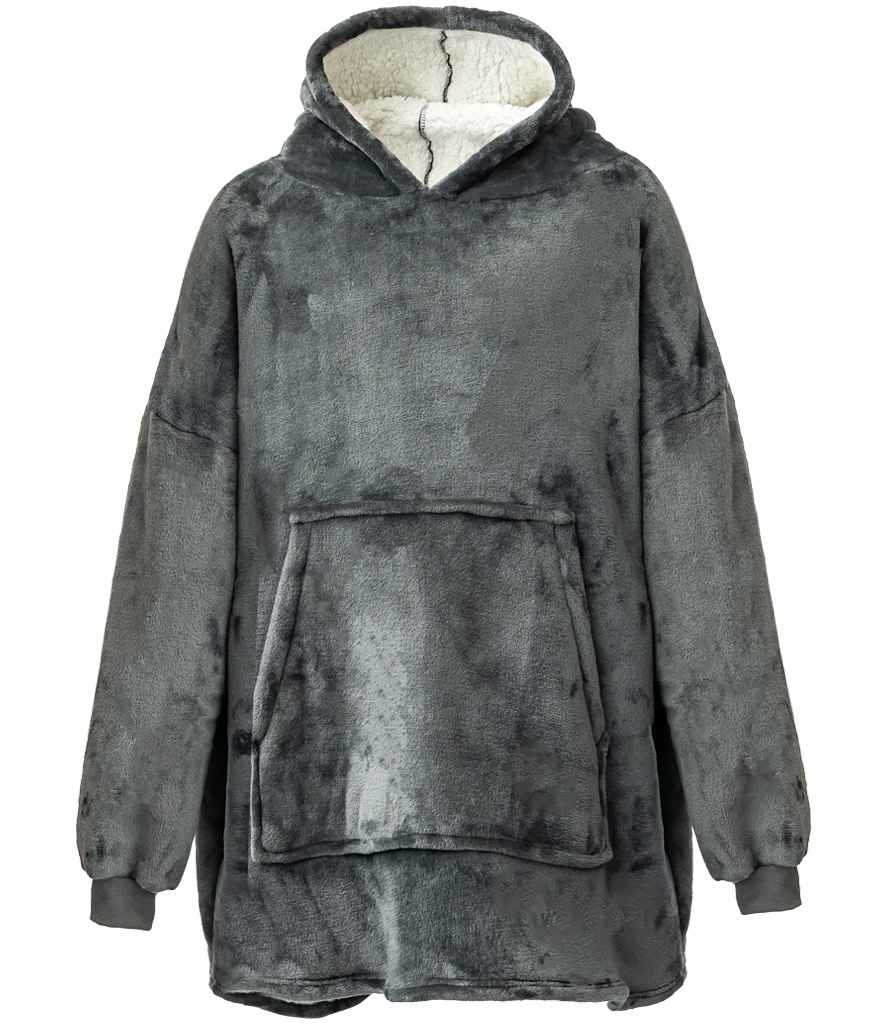 Brand Lab Oversized Hooded Blanket - Charcoal