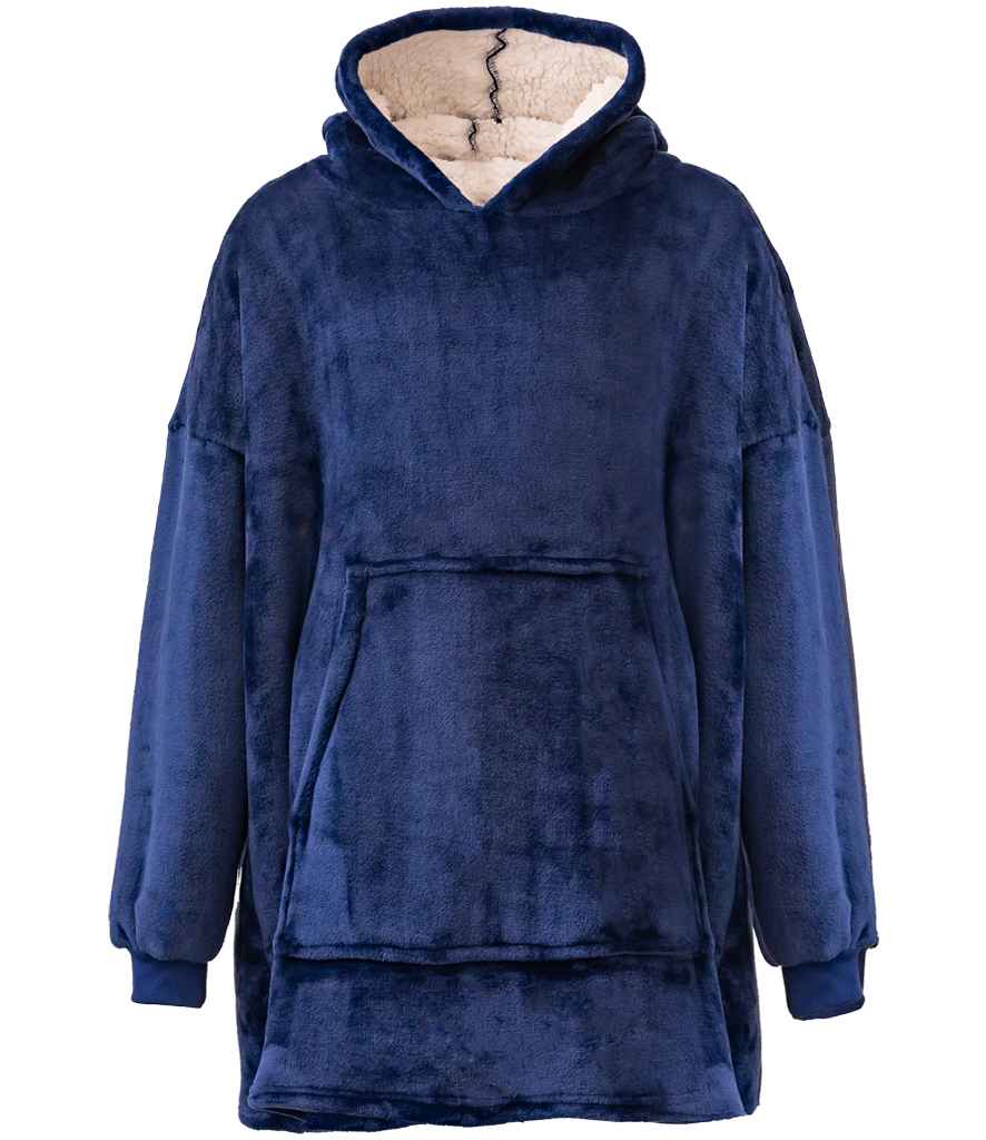 Brand Lab Oversized Hooded Blanket - Navy