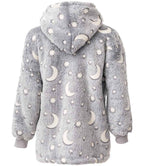 Brand Lab Kids Oversized Hooded Blanket - Grey Glow In The Dark