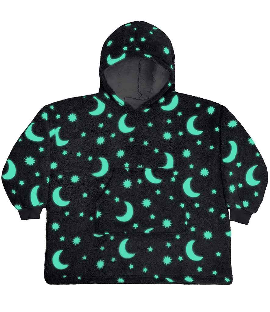 Brand Lab Kids Oversized Hooded Blanket - Grey Glow In The Dark