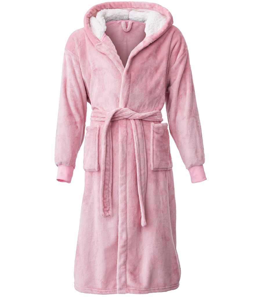 Brand Lab Unisex Hooded Cuffed Robe - Blush Pink
