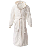 Brand Lab Unisex Hooded Cuffed Robe - Cream