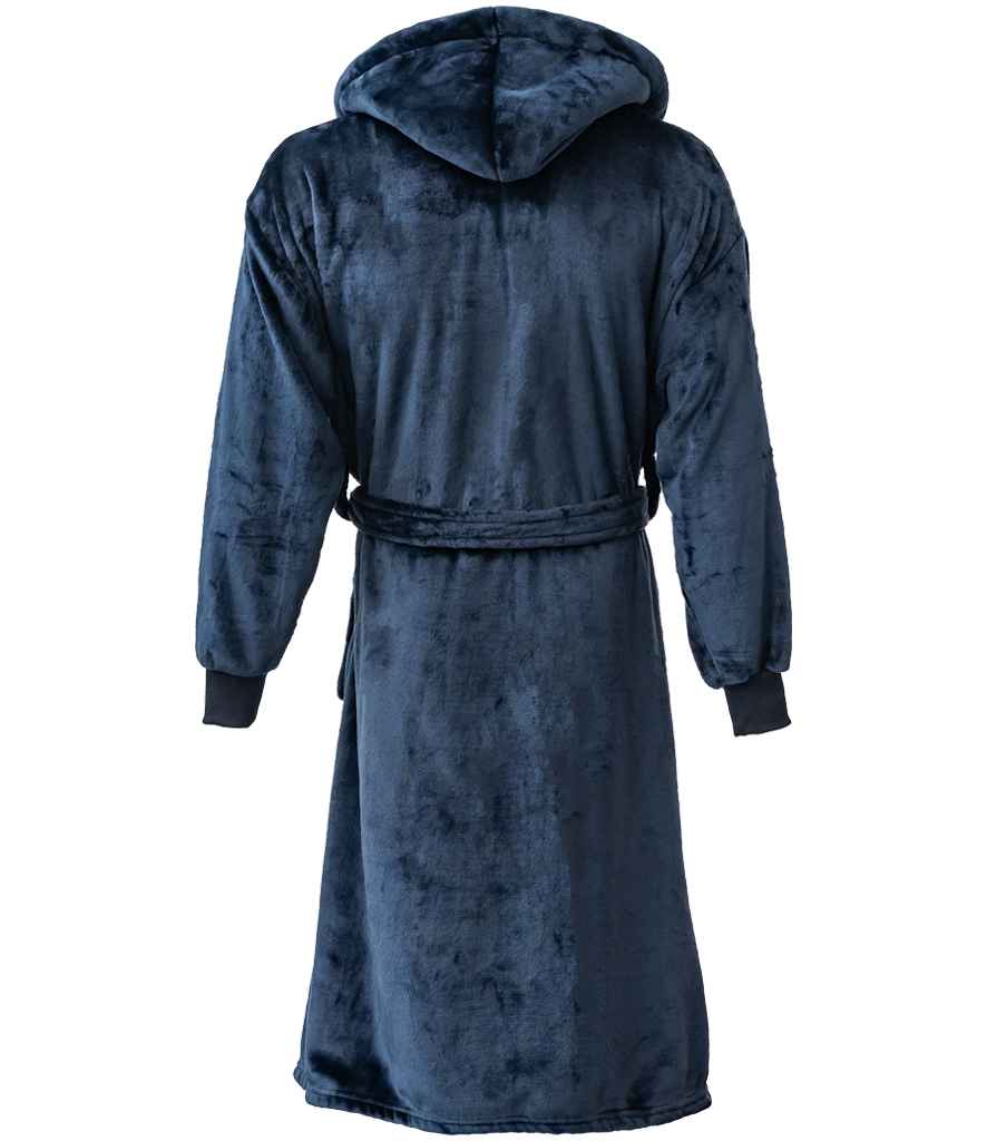 Brand Lab Unisex Hooded Cuffed Robe - Navy