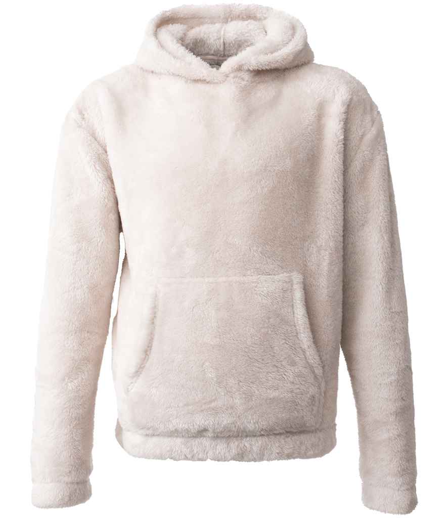 Brand Lab Unisex Fluffy Fleece Hoodie - Natural