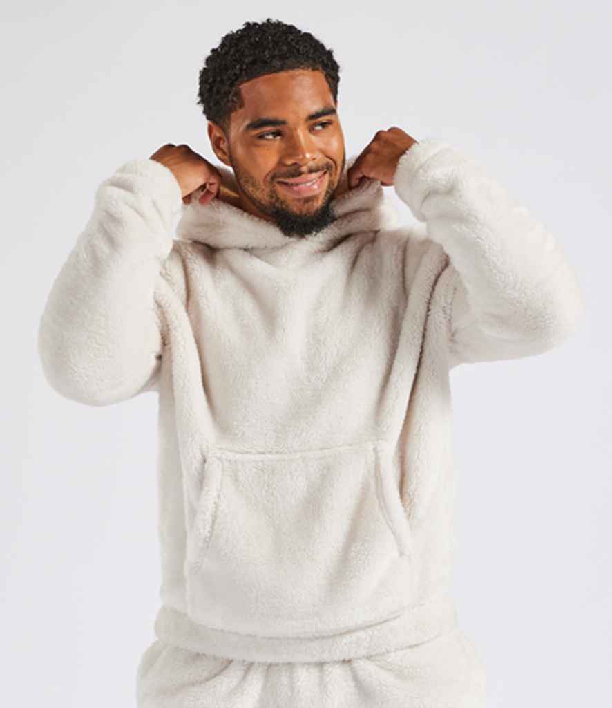 Brand Lab Unisex Fluffy Fleece Hoodie - Natural