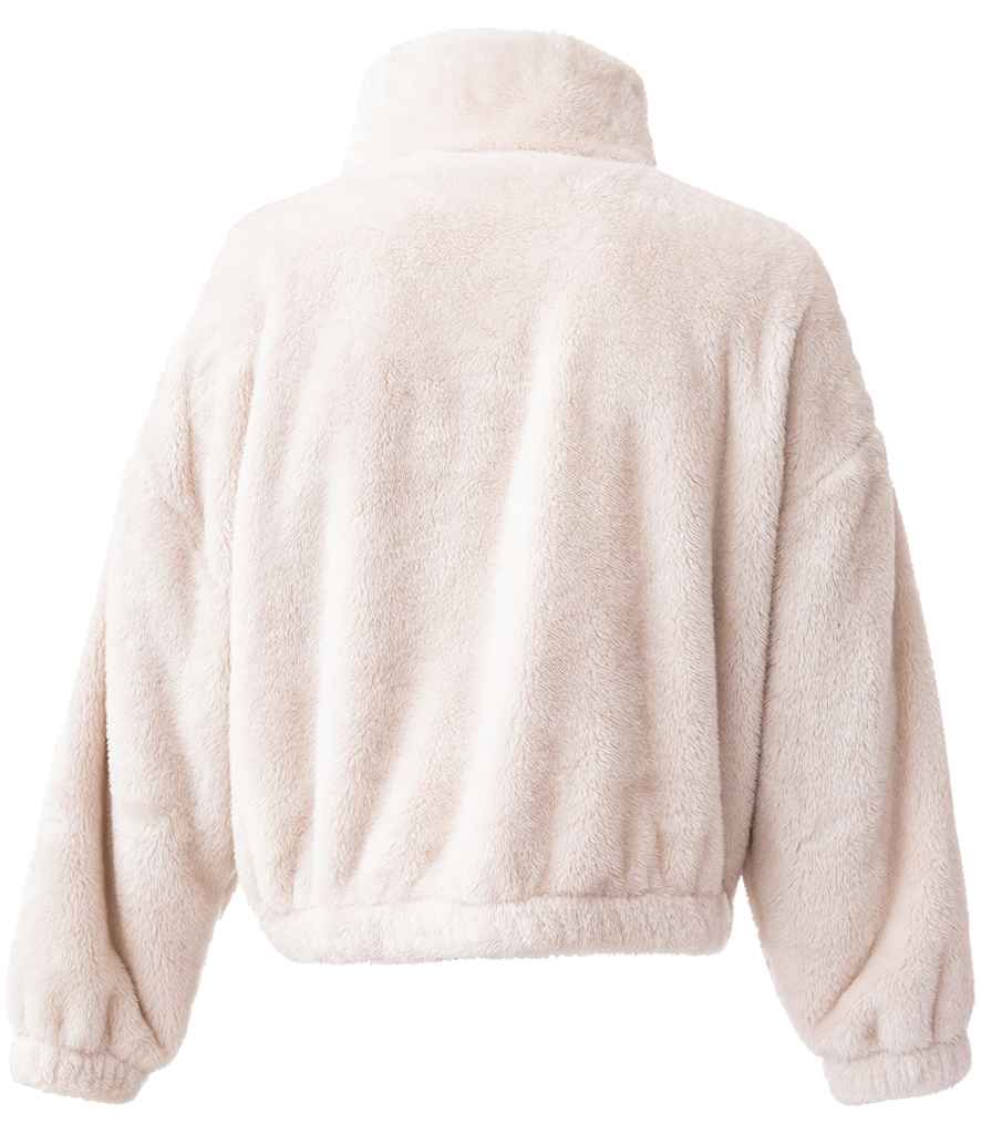 Brand Lab Ladies Fluffy 1/4 Zip Fleece - Natural