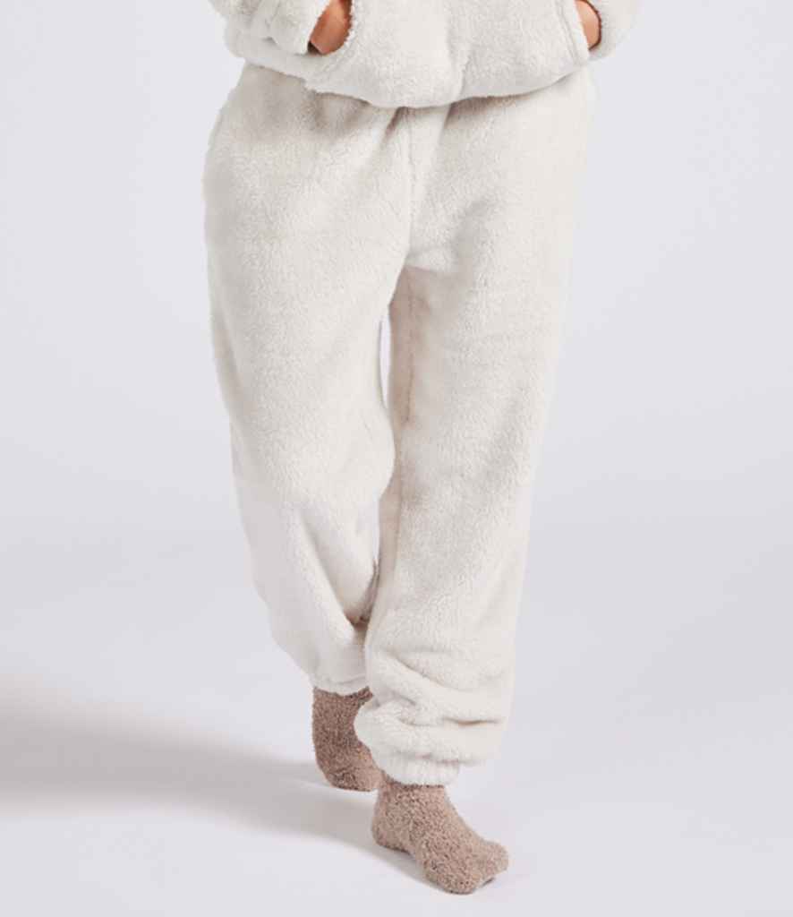 Brand Lab Unisex Fluffy Fleece Joggers - Natural