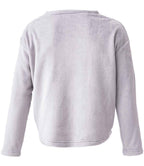 Brand Lab Ladies Plush Fleece Crew Neck Sweatshirt - Silver Grey
