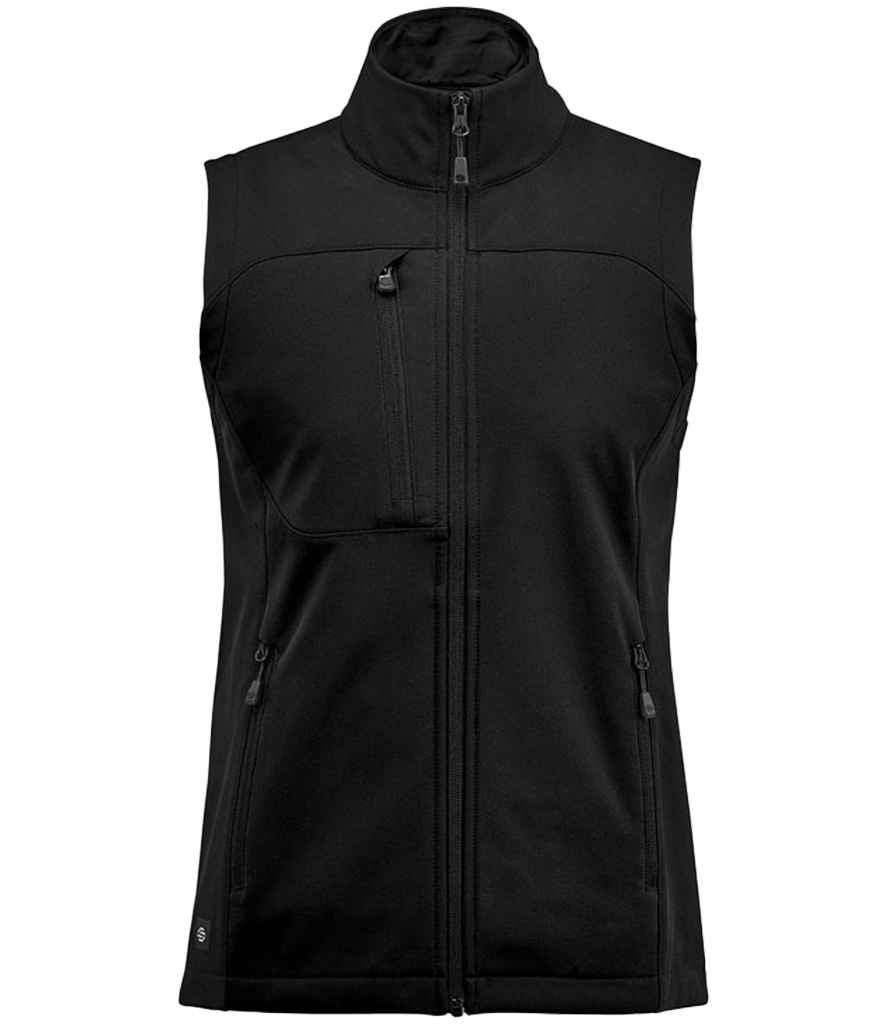 Stormtech Ladies Cascades Soft Shell Bodywarmer - Black/Black