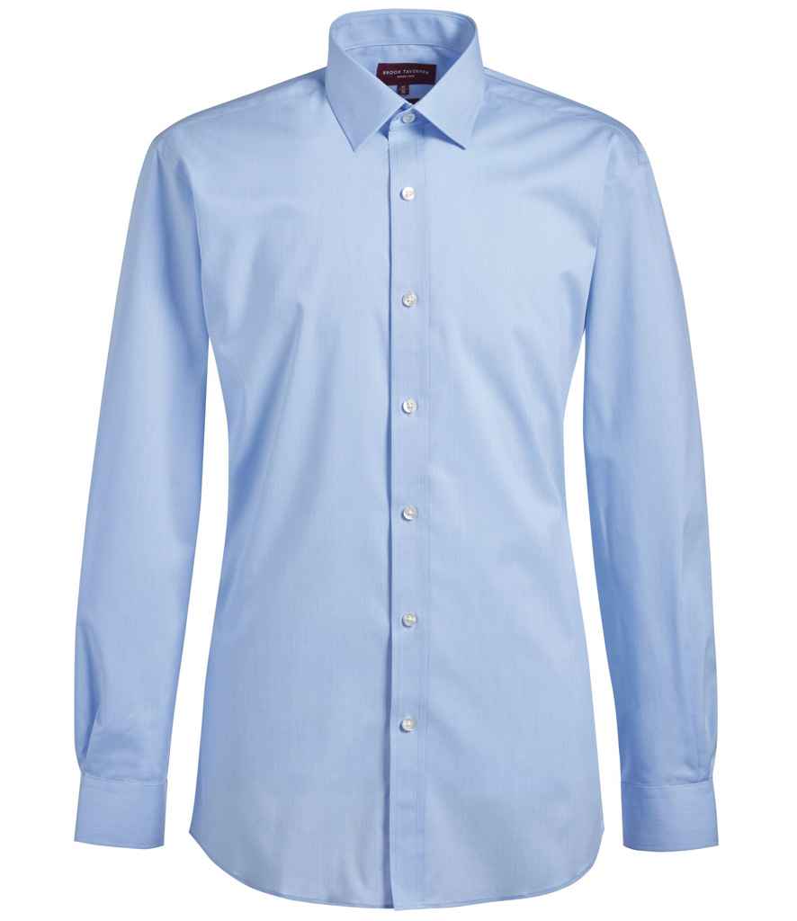 Brook Taverner Pisa Long Sleeve Slim Fit Shirt - Sky Blue