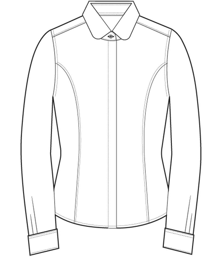 Brook Taverner Ladies Trevi Long Sleeve Poplin Shirt - Sky Blue