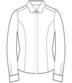 Brook Taverner Ladies Trevi Long Sleeve Poplin Shirt - White