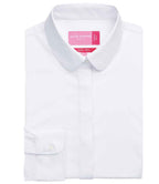 Brook Taverner Ladies Trevi Long Sleeve Poplin Shirt - White