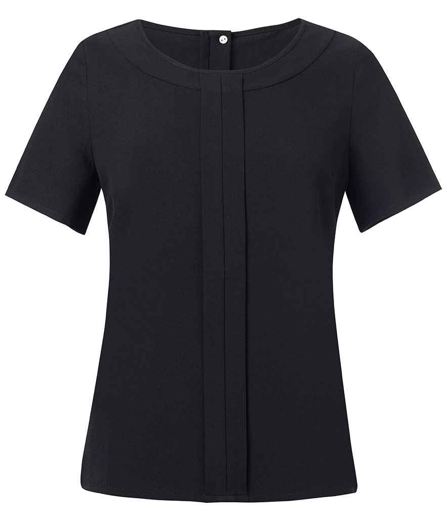 Brook Taverner Ladies Verona Short Sleeve Shirt - Black