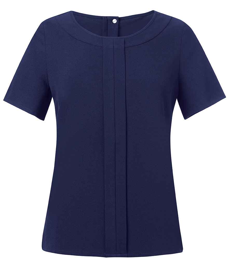 Brook Taverner Ladies Verona Short Sleeve Shirt - Navy