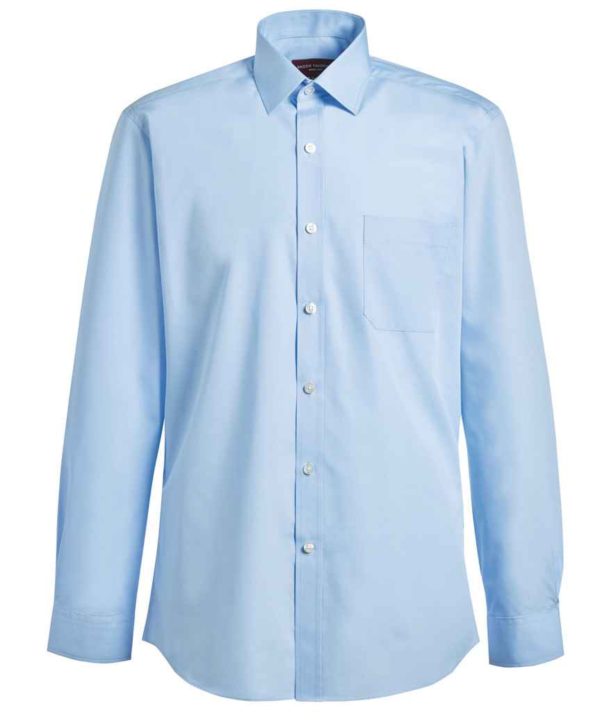 Brook Taverner Rapino Long Sleeve Poplin Shirt - Blue