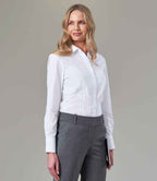 Brook Taverner Ladies Palena Long Sleeve Poplin Shirt - White