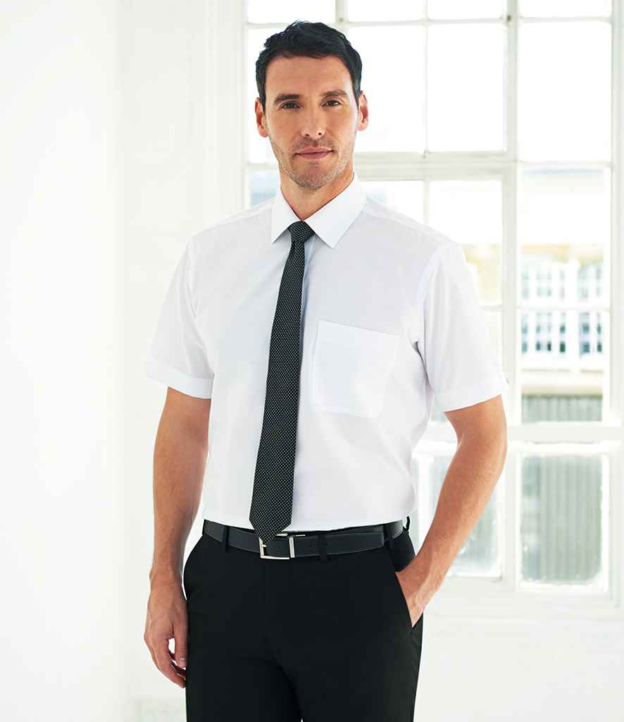 Brook Taverner Rosello Short Sleeve Poplin Shirt - White