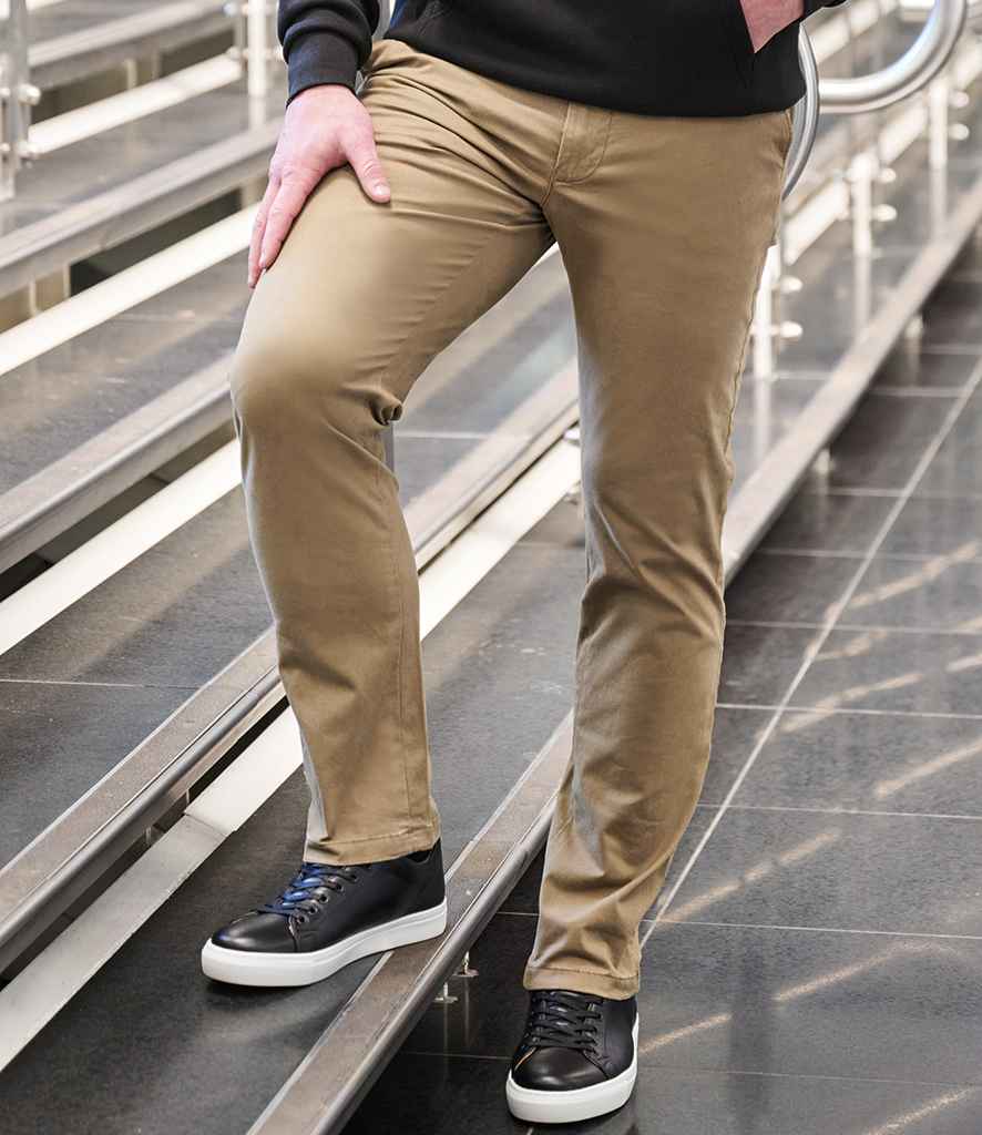 Brook Taverner Leo Slim Fit Chino Trousers - Tan