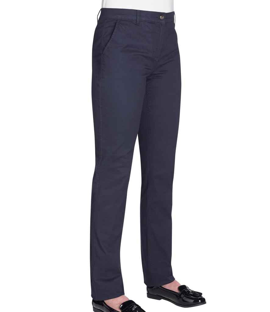 Brook Taverner Ladies Liberty Slim Leg Chino Trousers - Navy