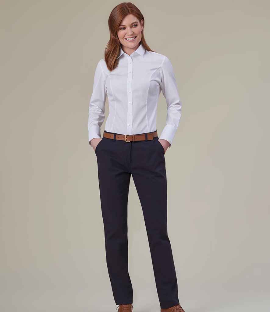 Brook Taverner Ladies Liberty Slim Leg Chino Trousers - Navy