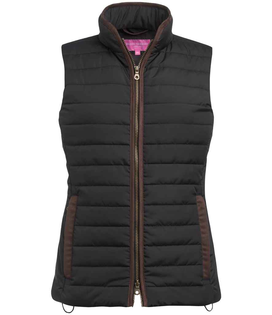 Brook Taverner Ladies Madison Quilted Gilet - Black
