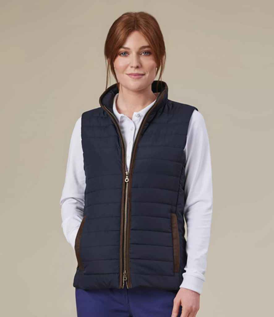 Brook Taverner Ladies Madison Quilted Gilet - Navy