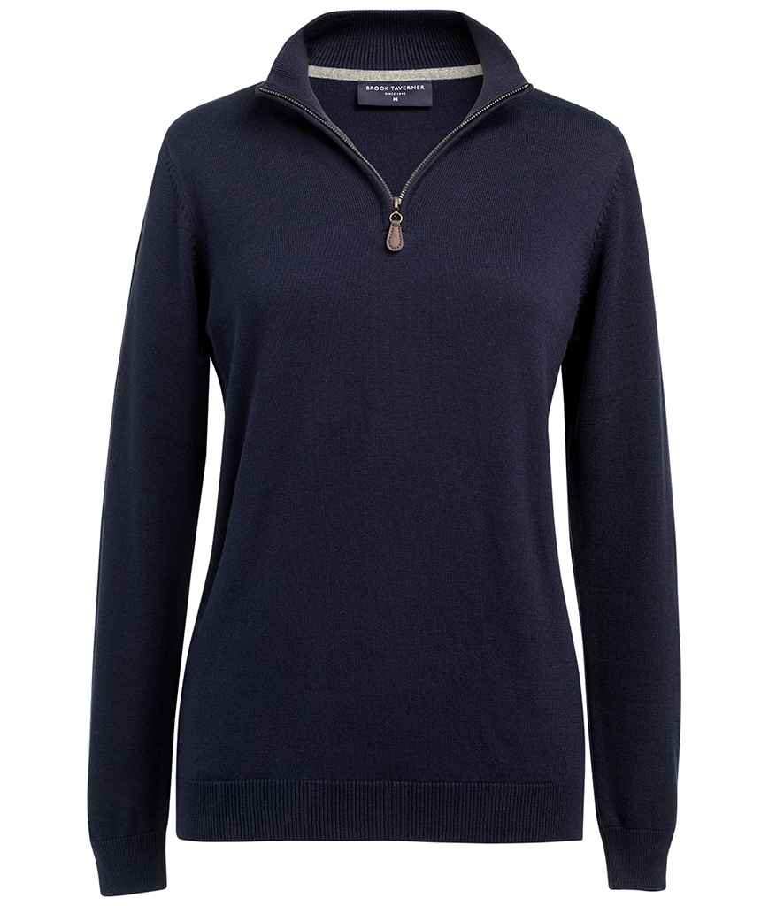 Brook Taverner Ladies Taylor 1/4 Zip Jumper - Navy