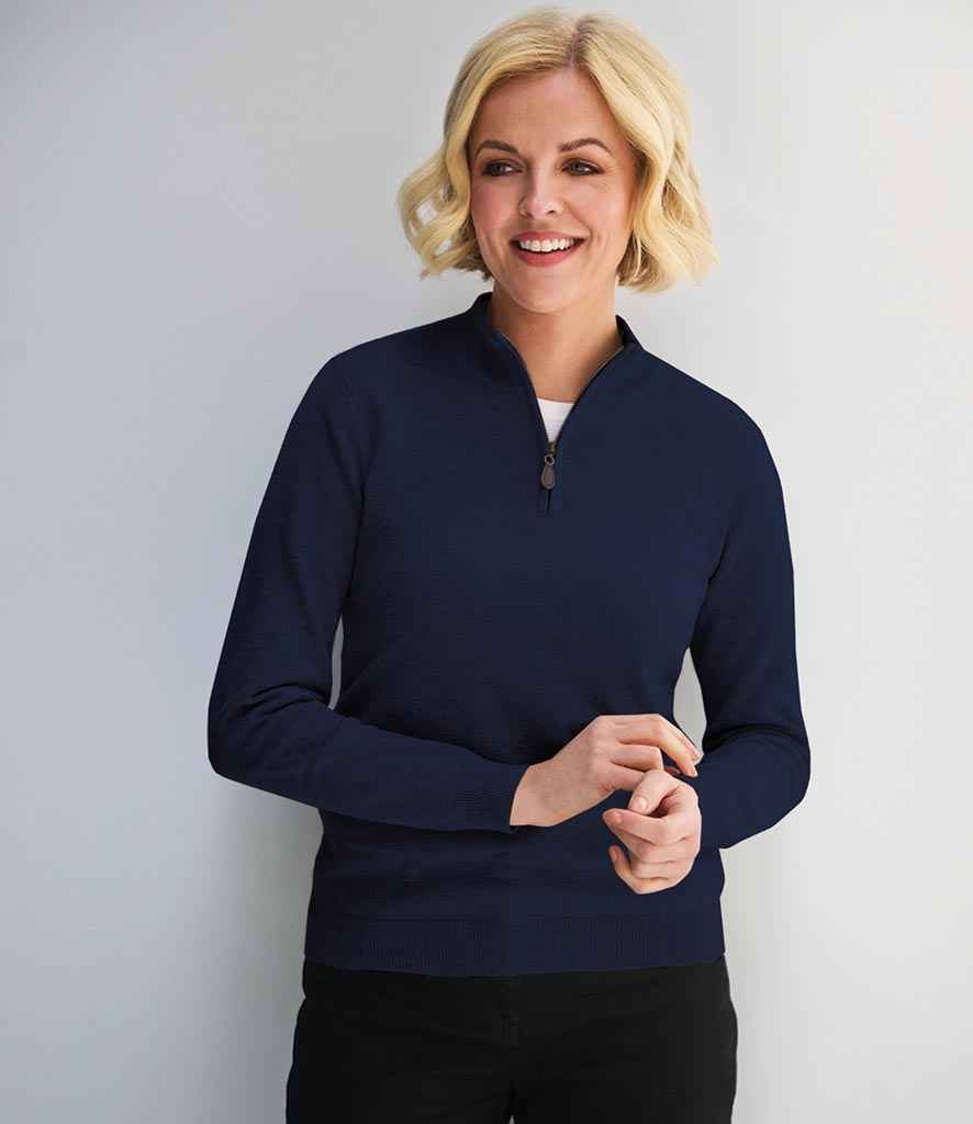 Brook Taverner Ladies Taylor 1/4 Zip Jumper - Navy