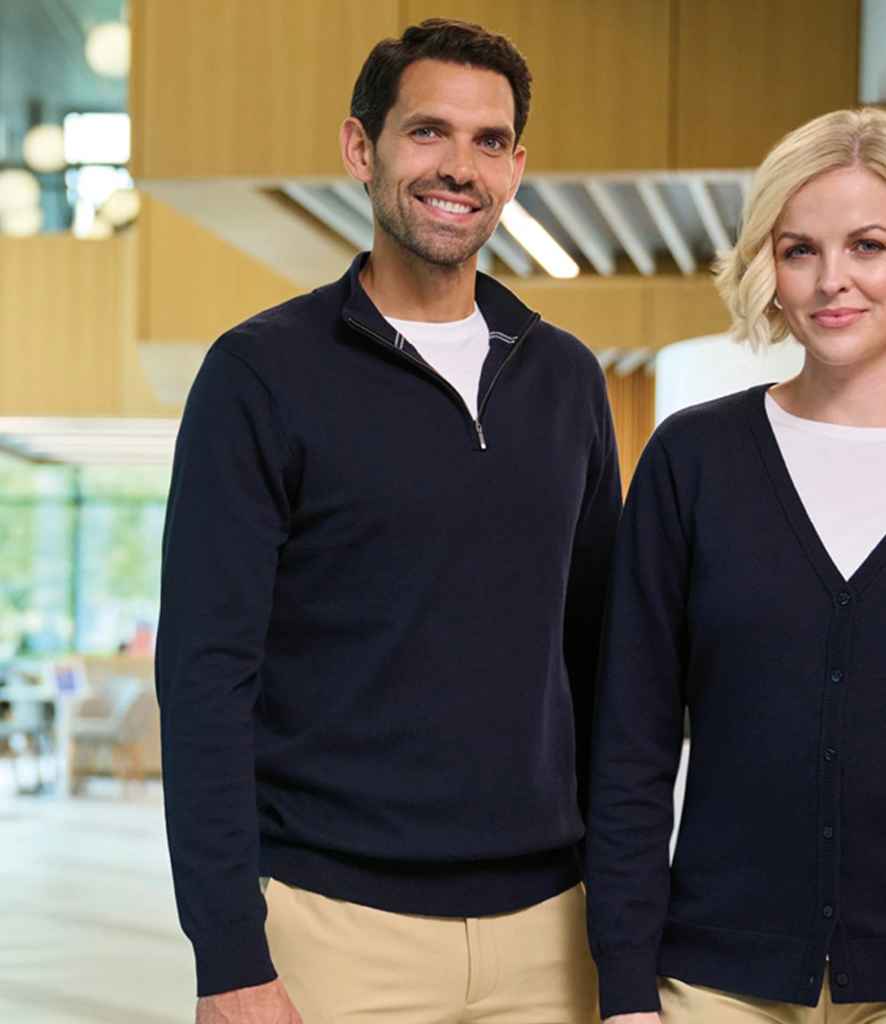 Brook Taverner Copenhagen 1/4 Zip Jumper - Navy