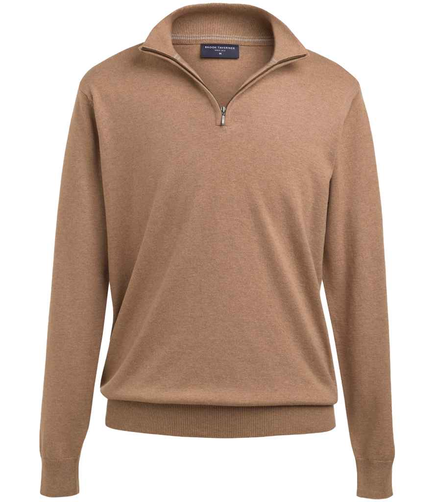 Brook Taverner Copenhagen 1/4 Zip Jumper - Oatmeal