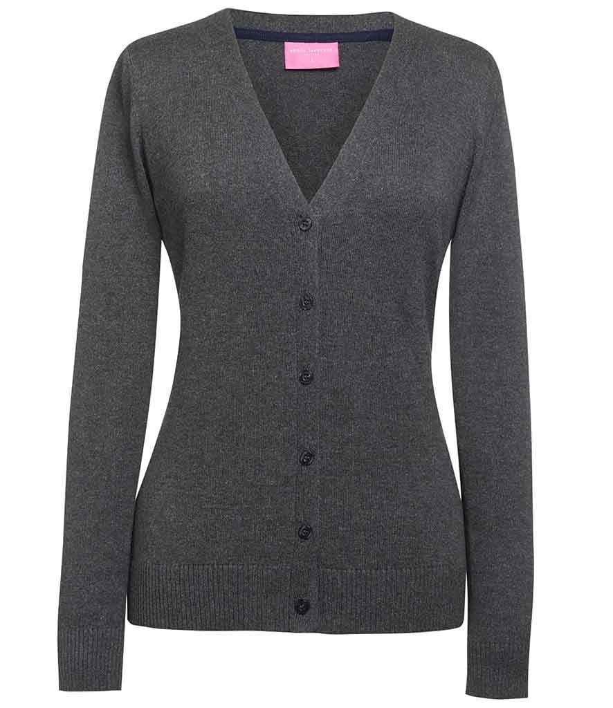 Brook Taverner Ladies Augusta V Neck Cardigan - Charcoal