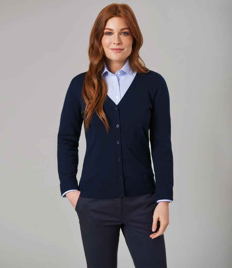 Brook Taverner Ladies Augusta V Neck Cardigan - Navy
