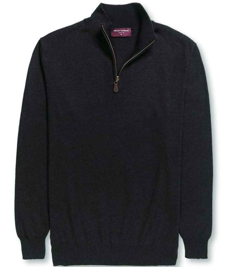 Brook Taverner Dallas 1/4 Zip Jumper - Black
