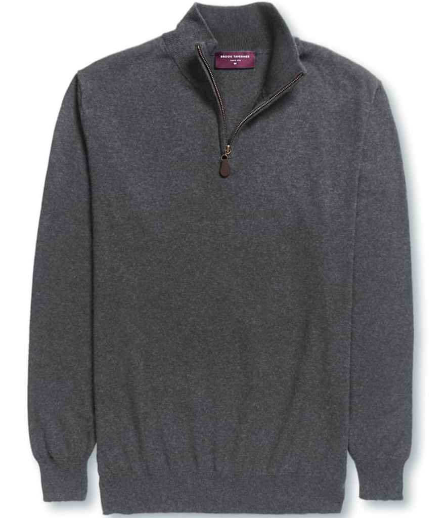 Brook Taverner Dallas 1/4 Zip Jumper - Charcoal