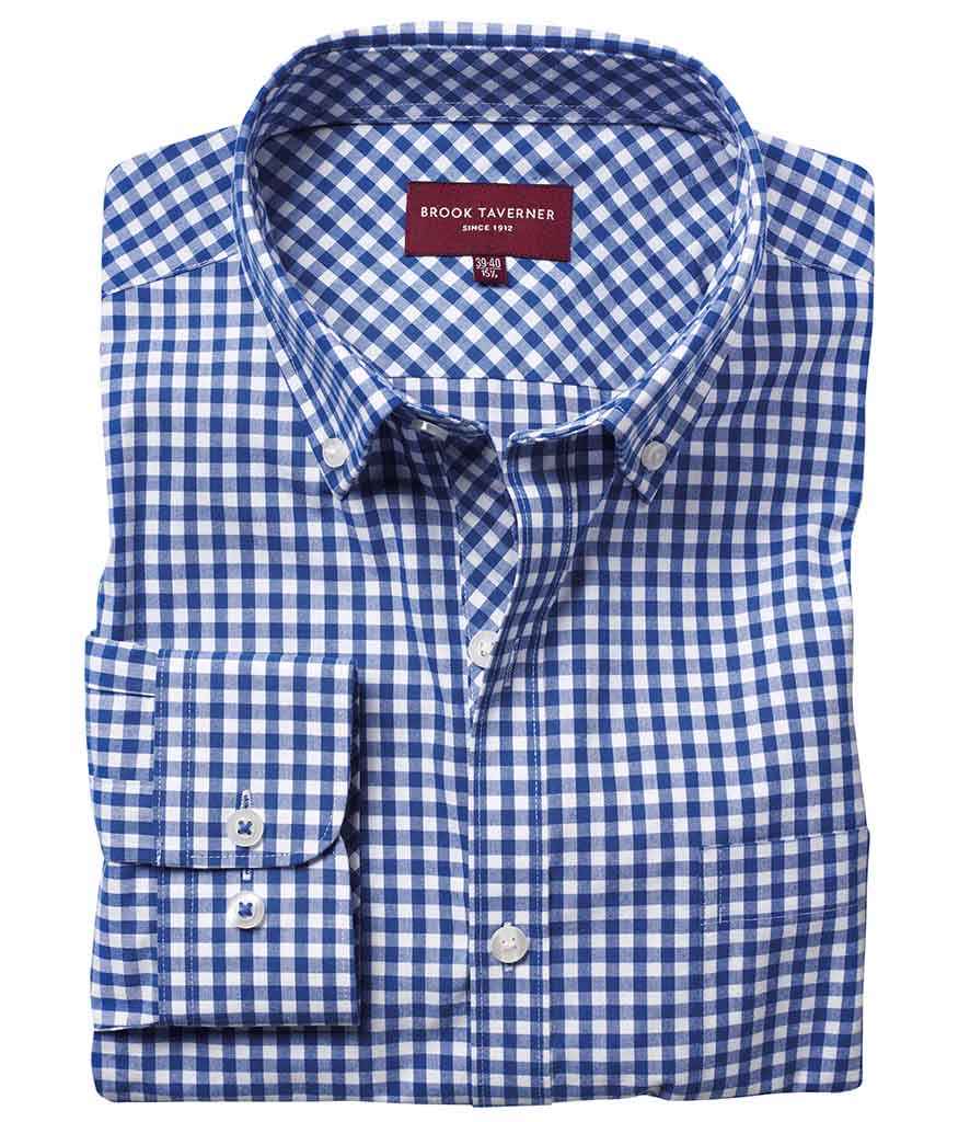 Brook Taverner Montana Gingham Long Sleeve Shirt - Blue