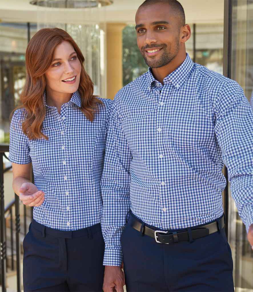 Brook Taverner Montana Gingham Long Sleeve Shirt - Blue