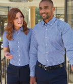 Brook Taverner Montana Gingham Long Sleeve Shirt - Blue