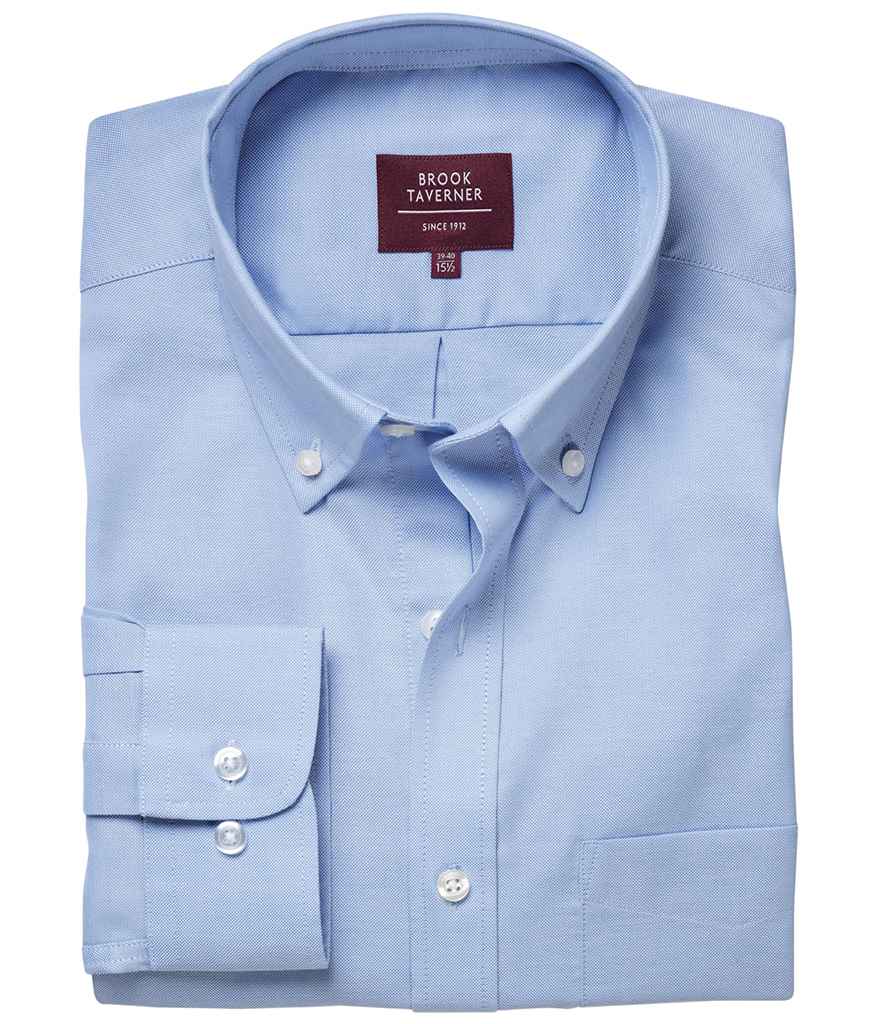 Brook Taverner Whistler Long Sleeve Oxford Shirt - Sky Blue
