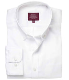 Brook Taverner Whistler Long Sleeve Oxford Shirt - White