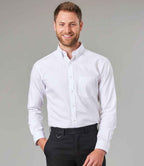Brook Taverner Whistler Long Sleeve Oxford Shirt - White
